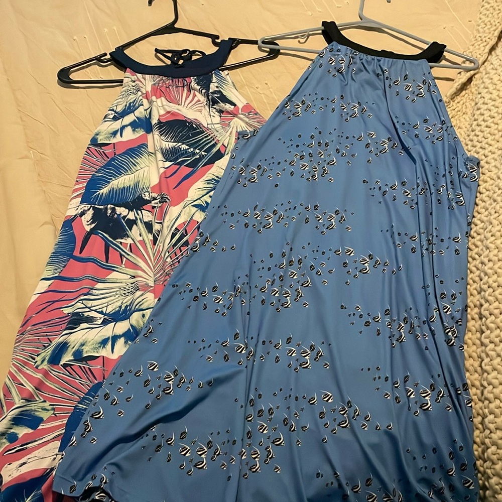 Reef Tech XL performance outfitters 2 dress bundle pocketed NEW NTS halter dress
